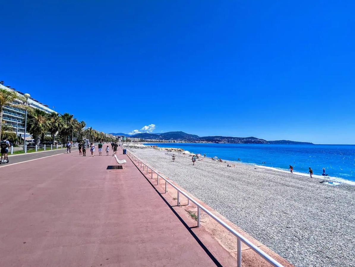 1 Min To The Beach Apartment - Kitchen - Tramway - Air Conditioner - Wifi - Promenade Des Anglais Niza Exterior foto