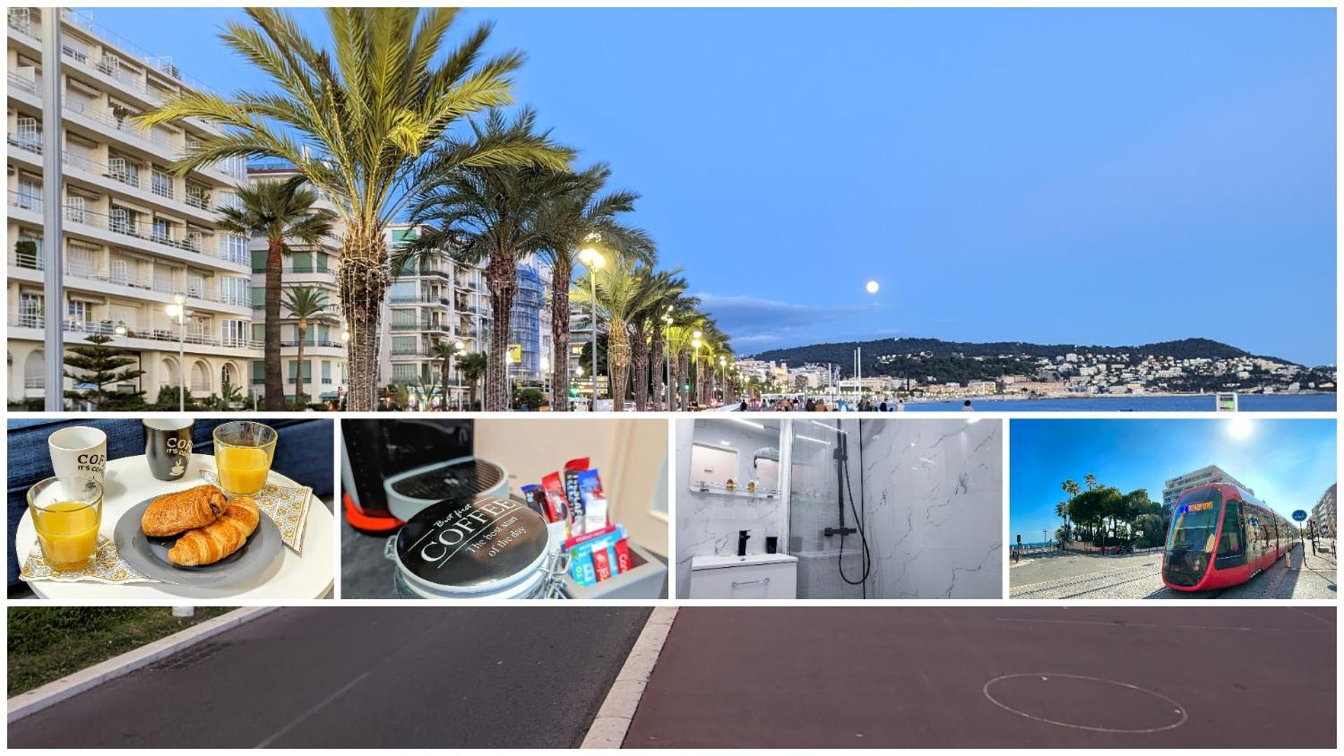 1 Min To The Beach Apartment - Kitchen - Tramway - Air Conditioner - Wifi - Promenade Des Anglais Niza Exterior foto